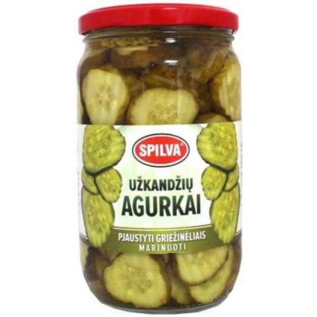 Marinuoti agurkai pjaustyti, 680g/350g