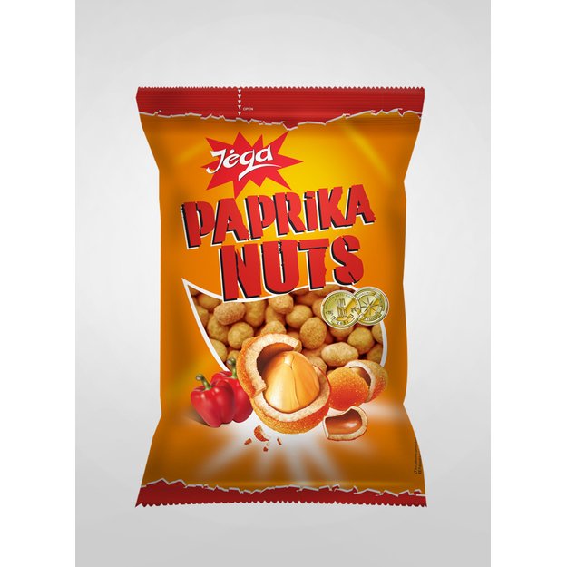 Žemės riešutai JĖGA, traškioje luobelėje su paprika, 500g