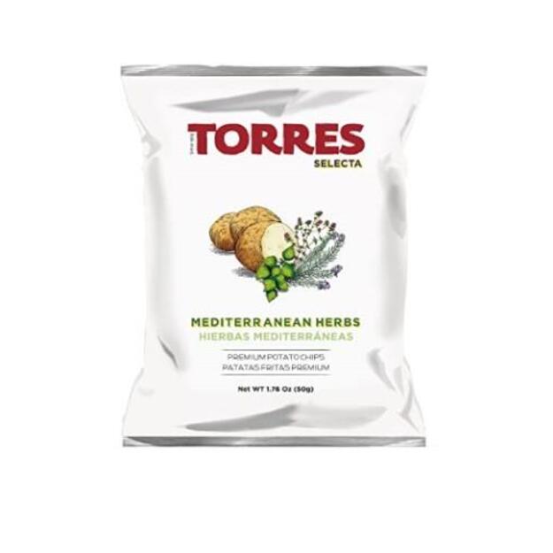 Bulvių traškučiai TORRES, su Viduržemio jūros žolelėmis, 150g