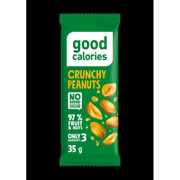 Datulių batonėlis GOOD CALORIES, su žemės riešutais, 35 g