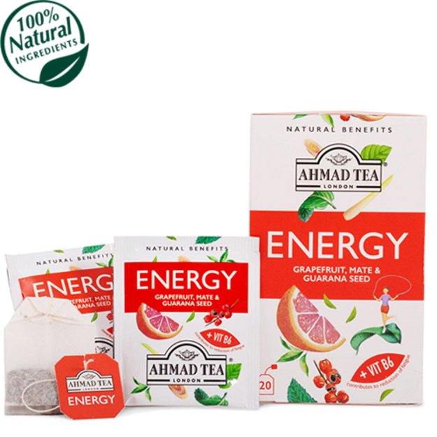 Ahmad Tea Natūrali arbata   Energy  , vokeliuose, 20 vnt. 1