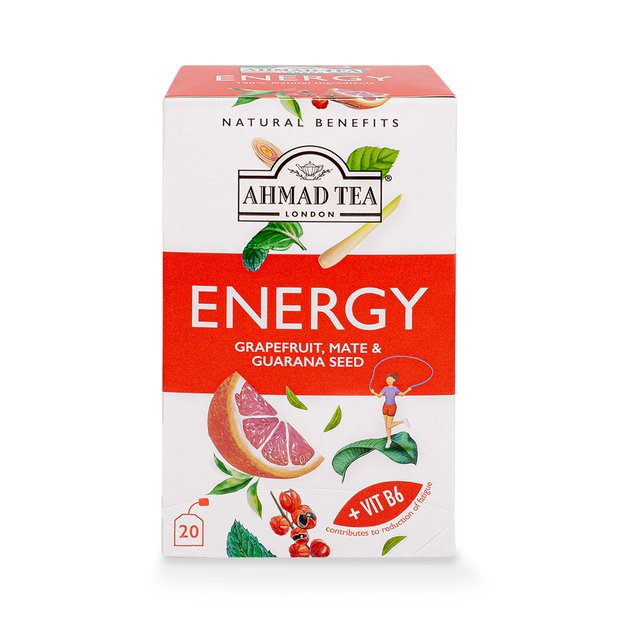 Ahmad Tea Natūrali arbata   Energy  , vokeliuose, 20 vnt. 2