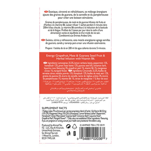 Ahmad Tea Natūrali arbata   Energy  , vokeliuose, 20 vnt. 4