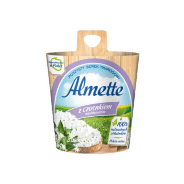 Tepamas varškės sūris ALMETTE, su česnakais, 150 g (24)