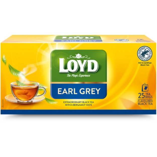 Juodoji arbata LOYD Earl Grey, 25 x 2 g