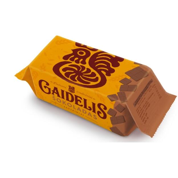 Sausainiai GAIDELIS, šokolado skonio, 160 g