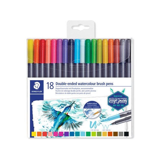 Flomasteriai STAEDTLER, dvipusiai, 18 vnt. 4