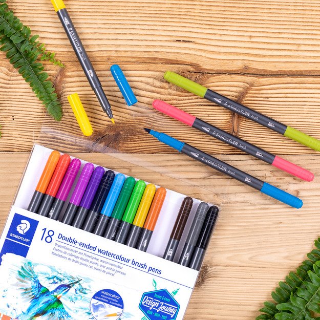 Flomasteriai STAEDTLER, dvipusiai, 18 vnt. 5