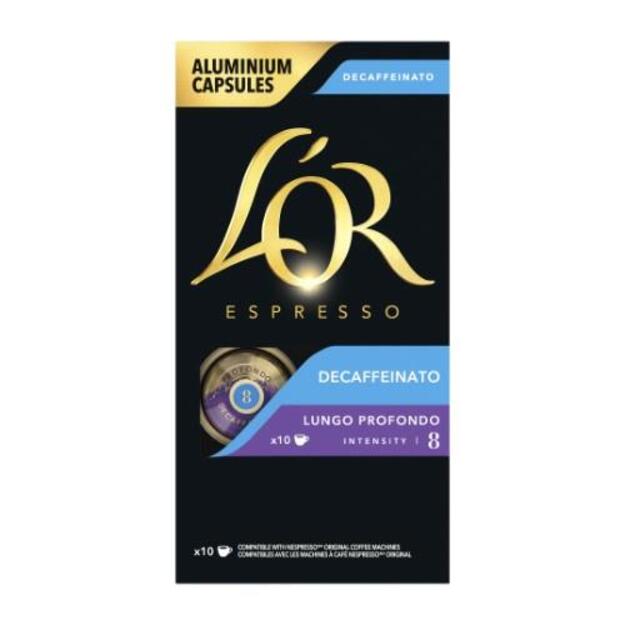 Kavos kapsulės L OR Decaffeinato, 10 vnt x 52g