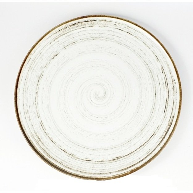 Lėkštė NOSTALGIA White, su stačiu krašteliu, porcelianas, D 27 cm, vnt