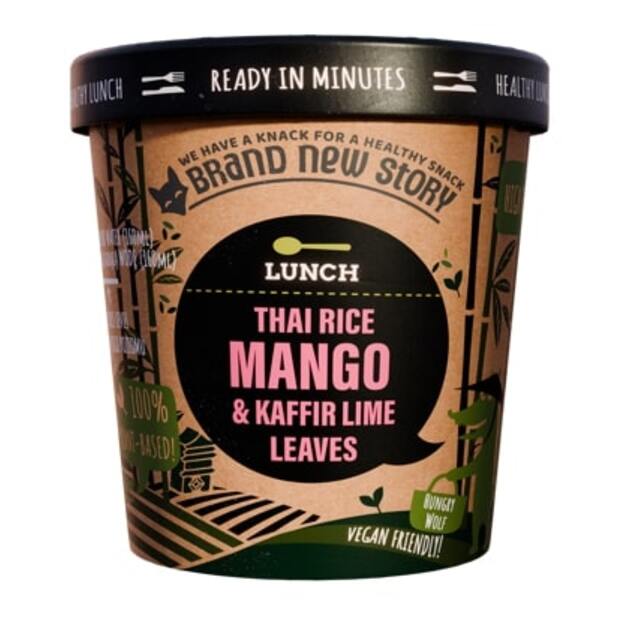 Greitai paruošiami ryžiai, su mangais ir citrinmedžio lapais, 55 g