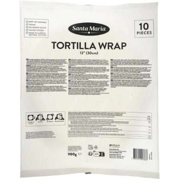 Tortilijos 12 SANTA MARIA, 30 cm, 10 vnt., 900 g