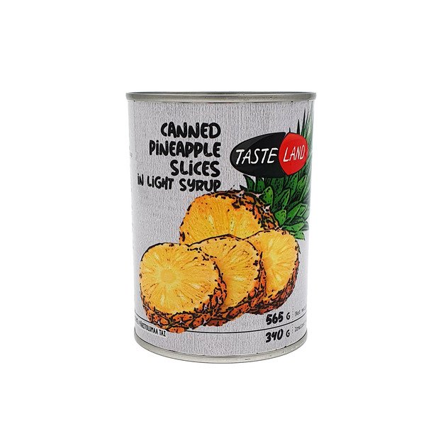Konservuoti ananasų griežinėliai TASTE LAND, 850 g / 490 g