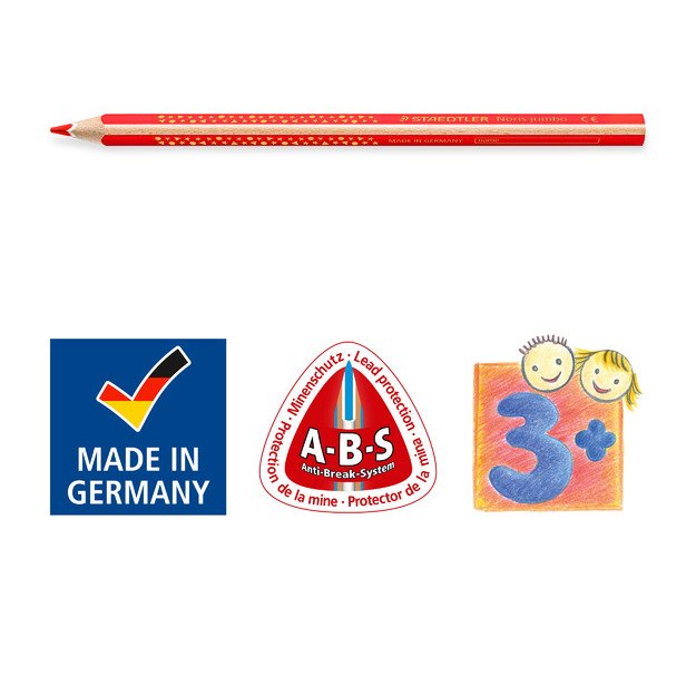 Spalvoti pie&scaron;tukai STAEDTLER Noris Jumbo, 12 vnt. 9