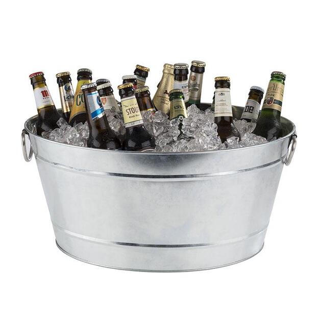Dubuo buteliams Metal, ovalus, metalas/PVC, 11 l, 40 x 28 cm, H 22 cm, vnt 1