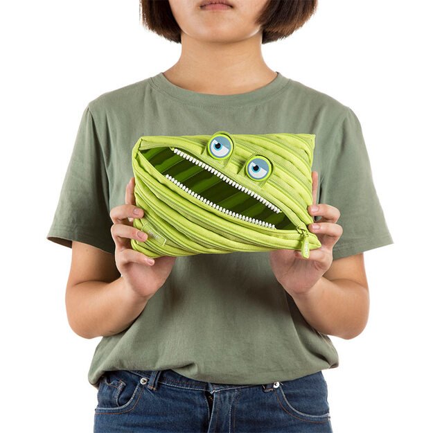 Penalas-pieštukinė ZIPIT Wildlings Jumbo Pouch, ZTMJ-WD-ALI, žalios sp. 2