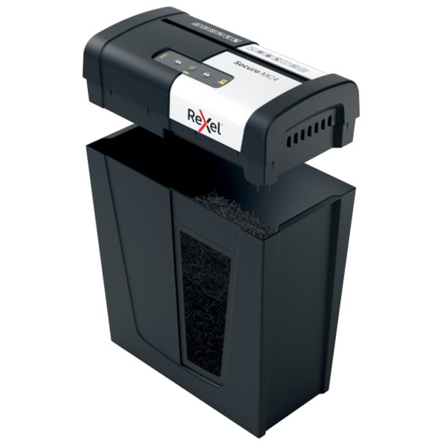 Dokumentų naikiklis Rexel Secure MC4, Whisper-Shred&trade;, P-5, 2x15mm, 14L 4