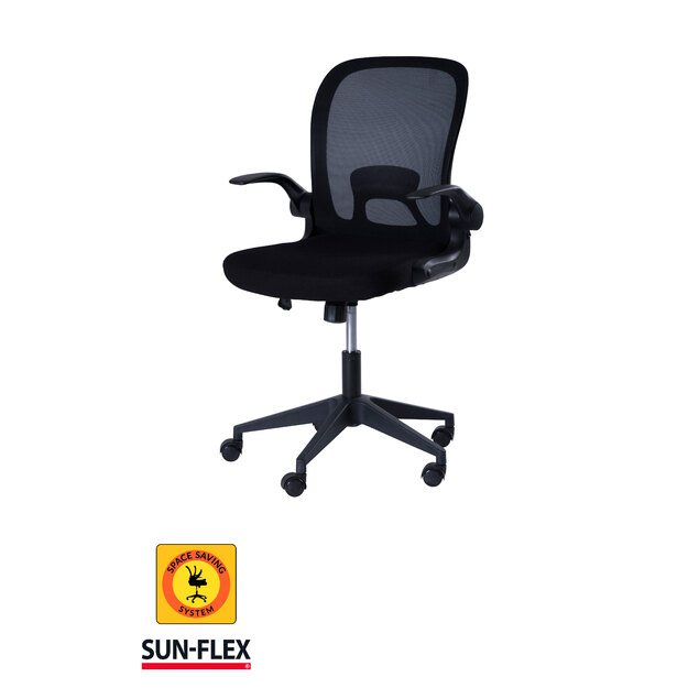 Reguliuojamo aukščio kėdė SUN-FLEX®HIDEAWAY CHAIR,  91-101 cm, juodas rėmas, juoda sėdima vieta 1