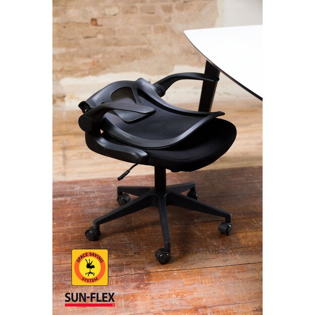 Reguliuojamo aukščio kėdė SUN-FLEX®HIDEAWAY CHAIR,  91-101 cm, juodas rėmas, juoda sėdima vieta 3
