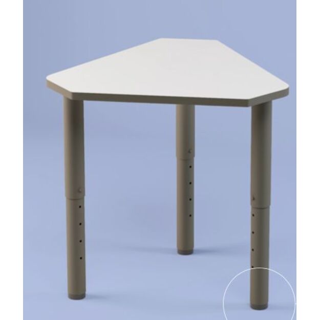 Reguliuojamo aukščio stalas  ATRIA 78x68 cm (T2-T6) baltas