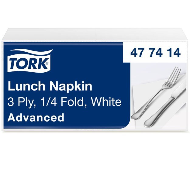Servetėlės TORK SOFT LUNCH, 3 sl., 150 vnt., 33 x 32.6 cm, balta 477414 3