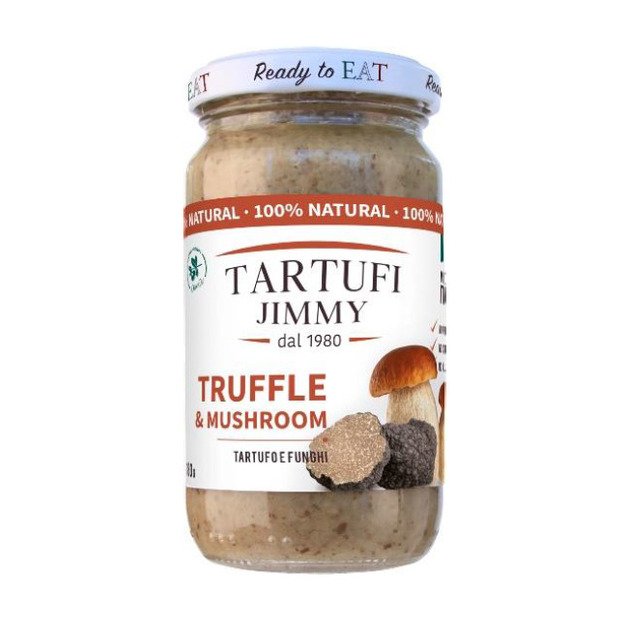 Trumų padažas TARTUFI JIMMY, Truffle & Mushroom, paruoštas valgymui, 180g