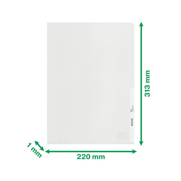 Dėklas dokumentams Leitz Recycle , A4, L formos, (pak. -25vnt.), matinės sp. 2