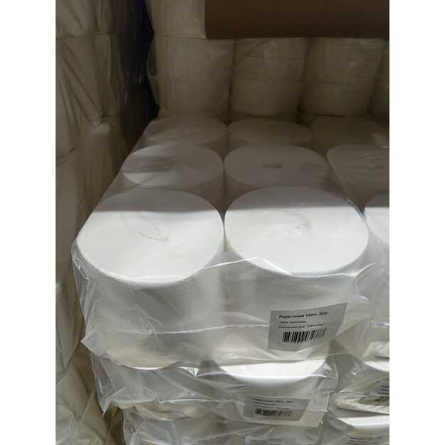 Popierius valymui GRUINE, 2 sluoksnių, 150 m, be šerdies, balta