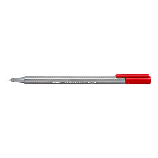 Vienkartinis ra&scaron;iklis STAEDTLER TRIPLUS FINELINER 334, 0,3 mm, raudona 2
