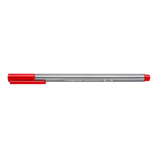 Vienkartinis rašiklis STAEDTLER TRIPLUS FINELINER 334, 0,3 mm, raudona 2