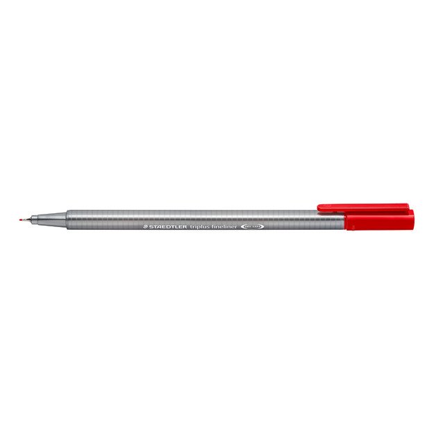 Vienkartinis rašiklis STAEDTLER TRIPLUS FINELINER 334, 0,3 mm, raudona 3