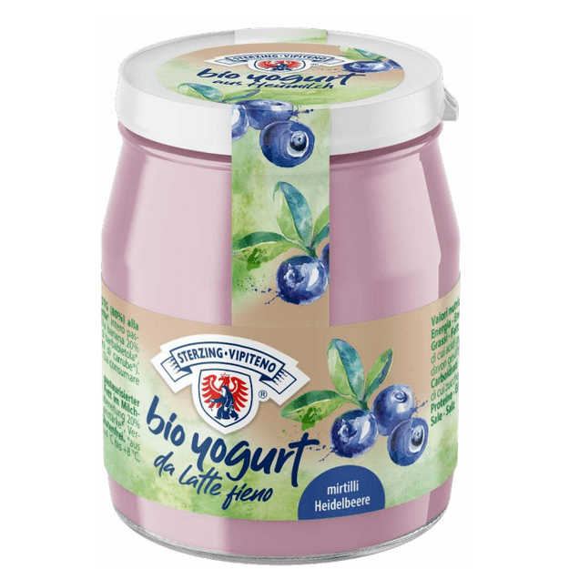 Ekologi&scaron;kas jogurtas VIPITENO, su mėlynėmis, stikliniame indelyje, 150 g, LT-EKO-001