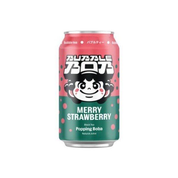 Juodos arbatos gėrimas BUBBLE BOB su bra&scaron;kių burbuliukais, 330 ml