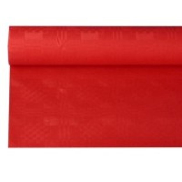 Staltiesė DAMASK,  raudona, vienkartinė, rulone, 120 cm x L 8 m, vnt