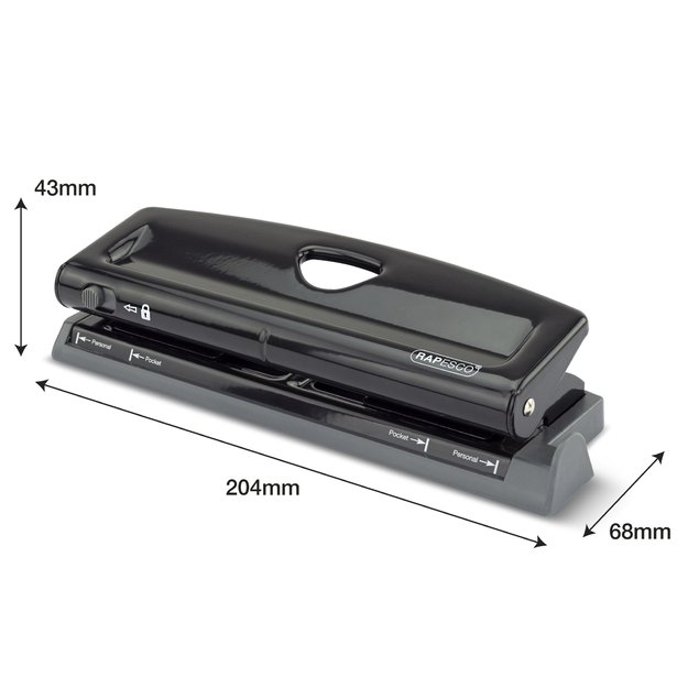 Reguliuojama skylmuša RAPESCO, 6 skylių, 9 lapų, juoda 1