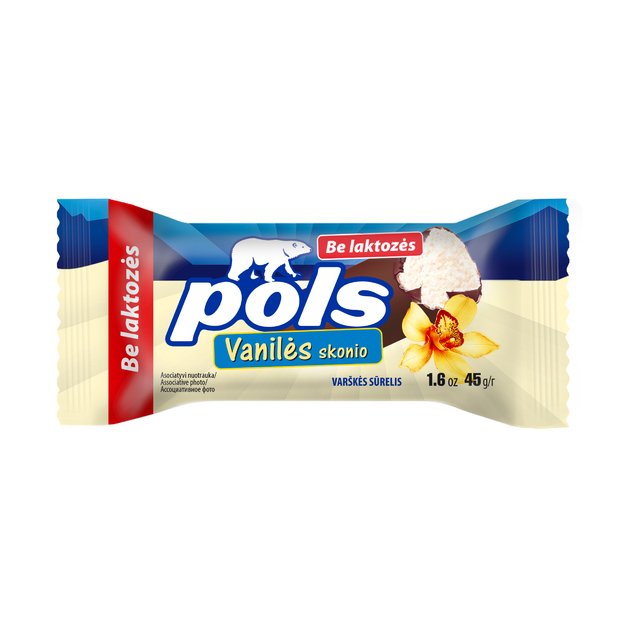 Var&scaron;kės sūrelis Pols vanilinio skonio, be laktozės  45 g