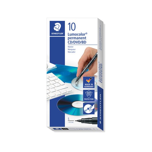 Permanentinis žymeklis STAEDTLER LUMOCOLOR CD/DVD 310, JUODA 1