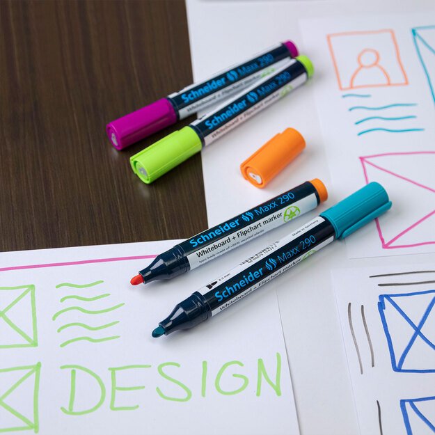 Žymeklis baltai lentai ir bloknotams SCHNEIDER MAXX 290 4