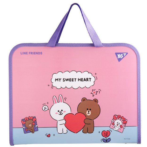 Aplankas su užtrauktuku Yes Line Friends Choco and Cony FC