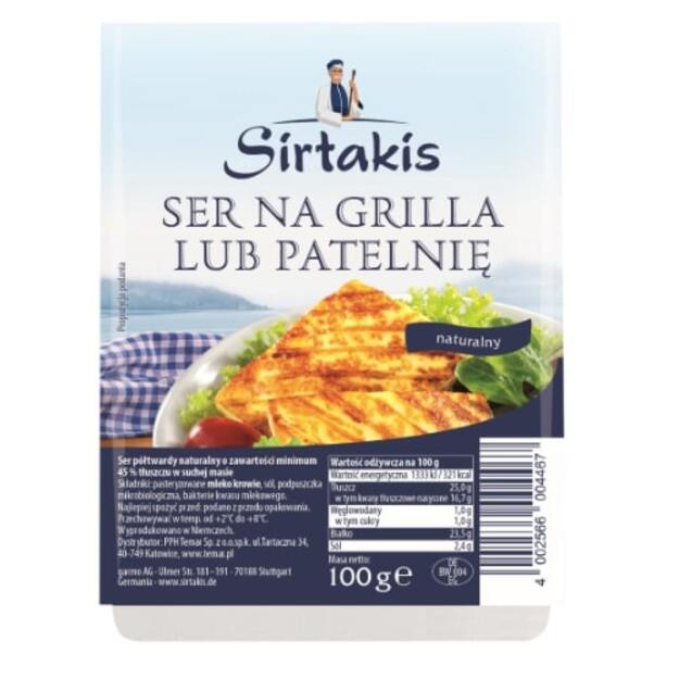 Sūris SIRTAKIS, kepimui, 45% riebumo, 100g