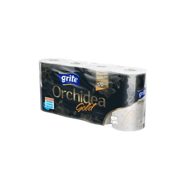 Tualetinis popierius GRITE Orchidea, 3 sluoksnių, 8vnt