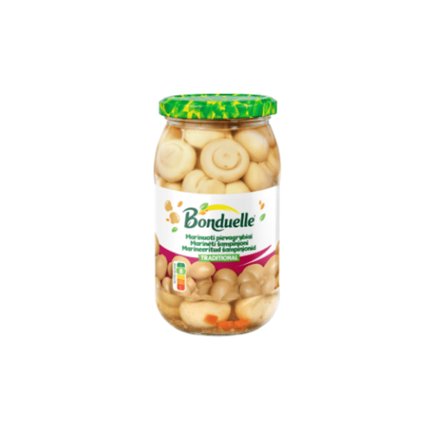 Marinuoti pievagrybiai Traditional BONDUELLE, 540g/290g
