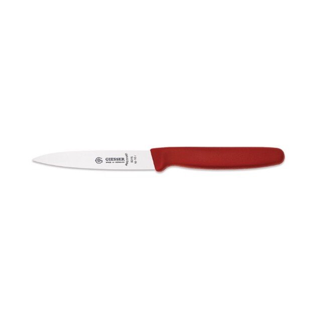 Peilis Giesser, raudona plastikinė rankena, L 10 cm, vnt