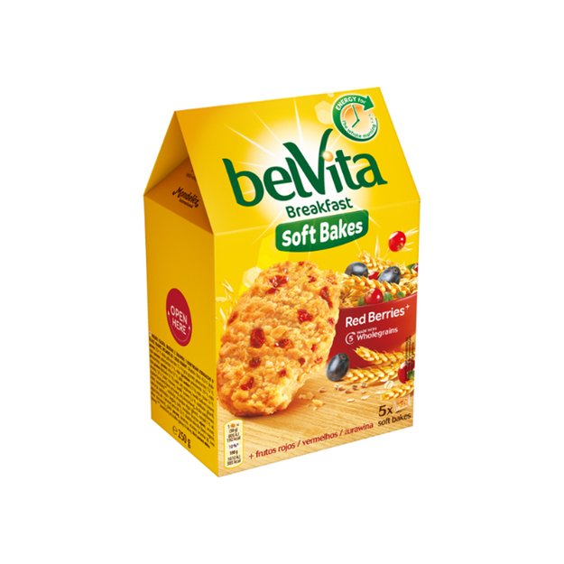 Sausainiai BELVITA su spanguolėmis, razinomis, 250g
