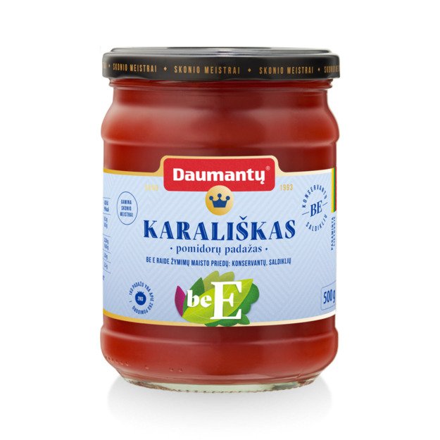 Pomidorų padažas DAUMANTŲ Karališkas, Be E, 40% pastos, 500 g