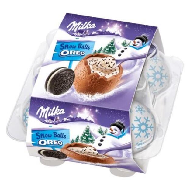 Šokoladinės sniego gniūžtės MILKA Oreo, 112g