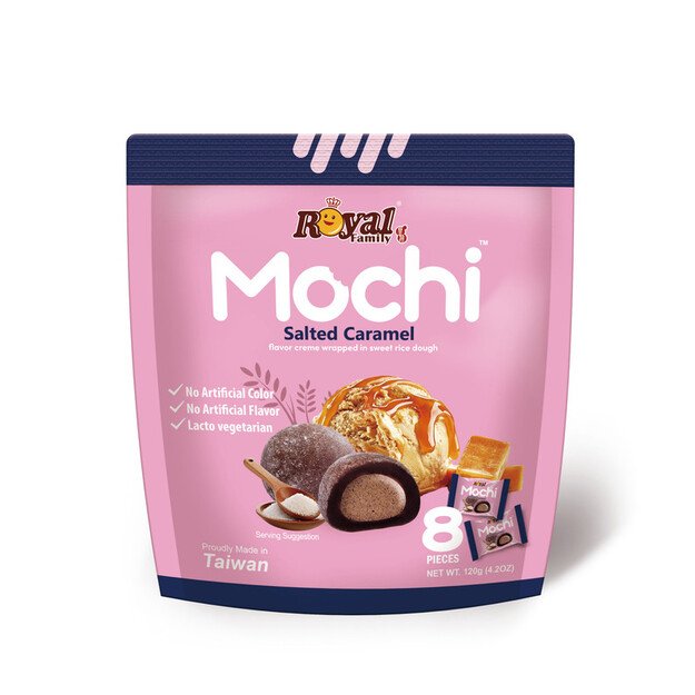 Močiai ROYAL FAMILY, sūrios karamelės skonio, 120 g