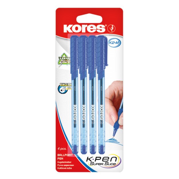 Tu&scaron;inukas  KORES SUPER SLIDE K2 F 0,7 mm, mėlyna 3