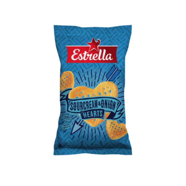 Kukurūzų tra&scaron;kučiai ESTRELLA BITES grietinės ir svogūnų skonio,110 g 1