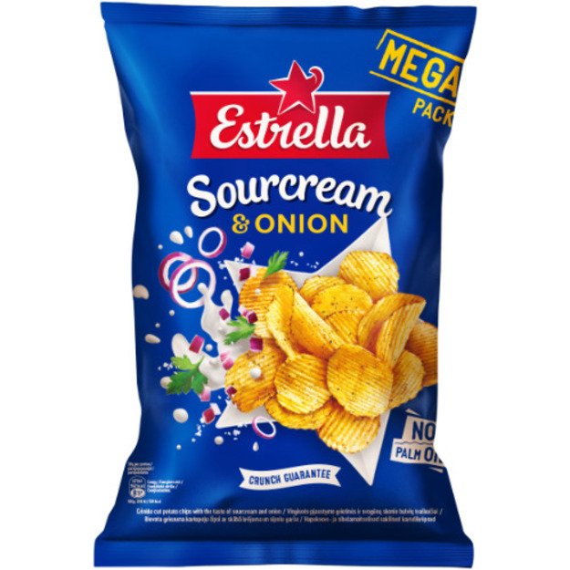 Tra&scaron;kučiai ESTRELLA, grietinės ir svogūnų skonio, 250 g 1